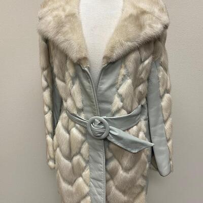 Retro Icy White Fox Fur Coat Jacket