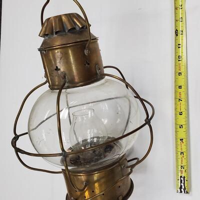 Unique Brass & Glass Candle Lamp 