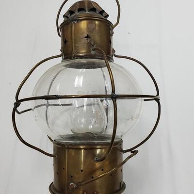 Unique Brass & Glass Candle Lamp 