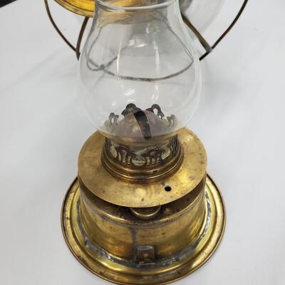 Unique Brass & Glass Candle Lamp 