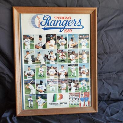 Terxas Rangers MLB Baseball team 1989 team, Individual uncut baseball cards. 