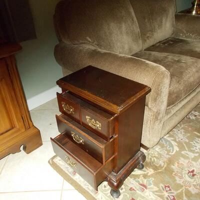 Three Drawer Cherry Side Table