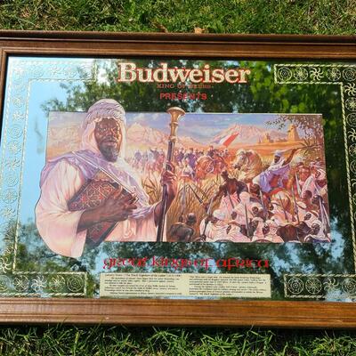 Lot 88: Vintage Budweiser Great Kings of Africa Mirror