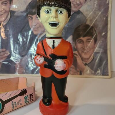 Lot 14: The Beatles: Paul McCartney Colgate's Personality Bath & Vintage Color Portrait 