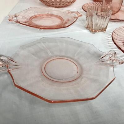 Pink Depression Glass set