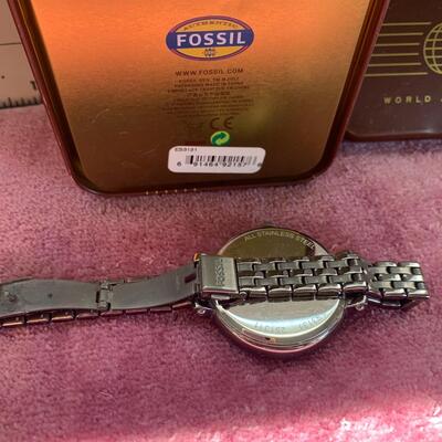 #10 Fossil Heather Smoke Dial Grey-Tone Stainless Steel Ladies