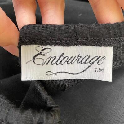ENTOURAGE BLACK RUFFLED DRESS - APPROX X-SMALL