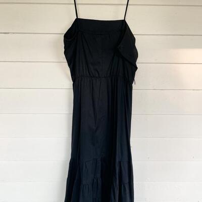 ENTOURAGE BLACK RUFFLED DRESS - APPROX X-SMALL
