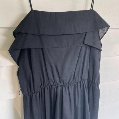 ENTOURAGE BLACK RUFFLED DRESS - APPROX X-SMALL