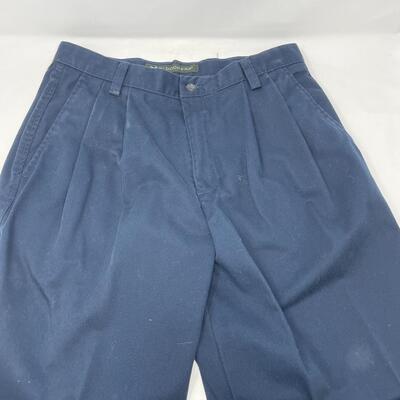 DOCKERS NAVY PLEATED PANTS - MENâ€™S W34 L30