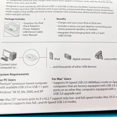 BELKIN TUNESYNC FOR IPOD (MULTIPLE TYPES)