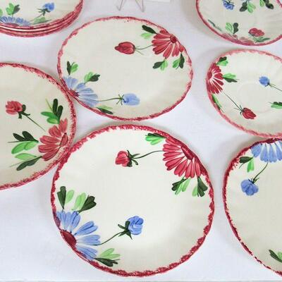 Lot of Vintage Blue Ridge Potteries Dinnerware, Mardi Gras Pattern