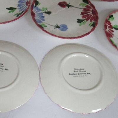 Lot of Vintage Blue Ridge Potteries Dinnerware, Mardi Gras Pattern
