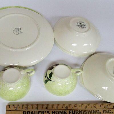 Vintage Blue Ridge Potteries Dinnerware, Caroline Pattern, 2nd Photo Shows Bowl That Was Missed in Group Shot