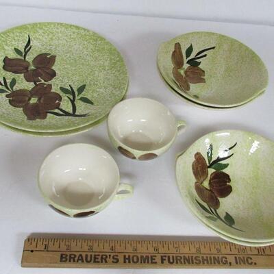 Vintage Blue Ridge Potteries Dinnerware, Caroline Pattern, 2nd Photo Shows Bowl That Was Missed in Group Shot