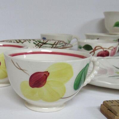 Large Lot of Misc Blue Ridge Potteries Dinnerware, Mis Matched Pieces, Many Patterns