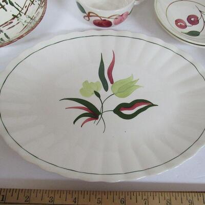 Large Lot of Misc Blue Ridge Potteries Dinnerware, Mis Matched Pieces, Many Patterns