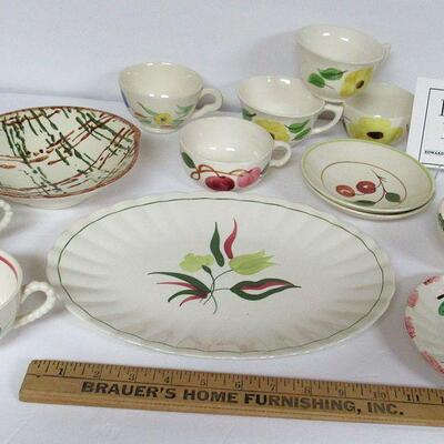 Large Lot of Misc Blue Ridge Potteries Dinnerware, Mis Matched Pieces, Many Patterns