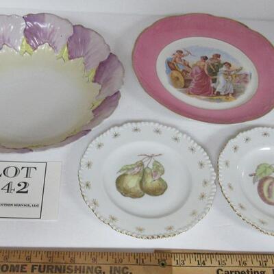 Lot of Vintage Dishes, Large Fancy Bowl