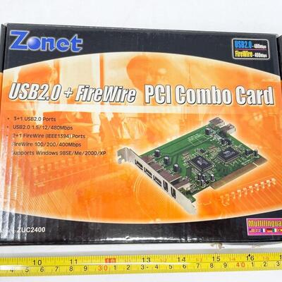 ZONET USB2.0 + FIREWIRE PCI COMBO CARD