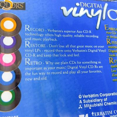 VERBATIM DIGITAL VINYL CD-R PACK OF 5 REWRITABLE CDS