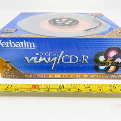 VERBATIM DIGITAL VINYL CD-R PACK OF 5 REWRITABLE CDS