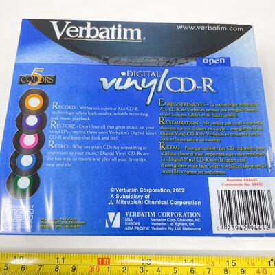 VERBATIM DIGITAL VINYL CD-R PACK OF 5 REWRITABLE CDS