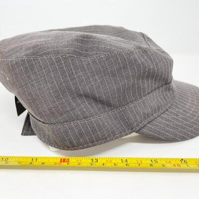 UBI PINSTRIPED HAT WITH SKULL - L/XL