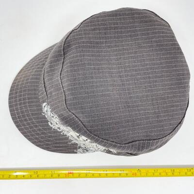 UBI PINSTRIPED HAT WITH SKULL - L/XL