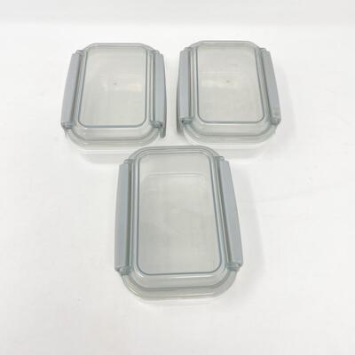 MINI PLASTIC LOCKING CONTAINERS - SET OF 3