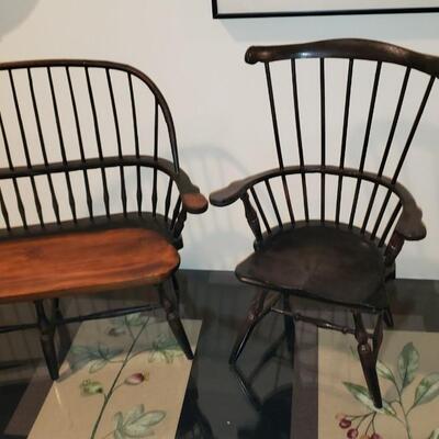 Miniature loveseat and chair for dolls