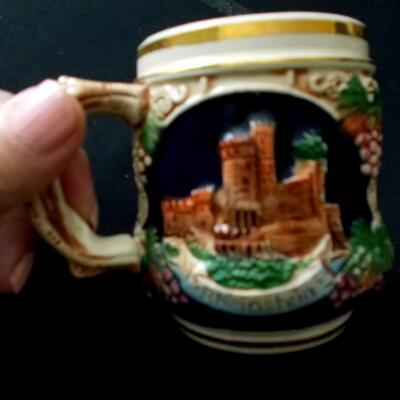 Vintage Gold Trimmed German Mugs - Set of Four (lot 2 of 2)