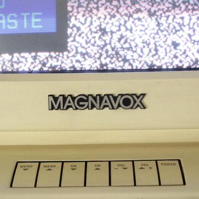 Retro Magnavox Small White Gaming Television Monitor