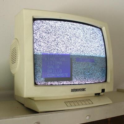 Retro Magnavox Small White Gaming Television Monitor