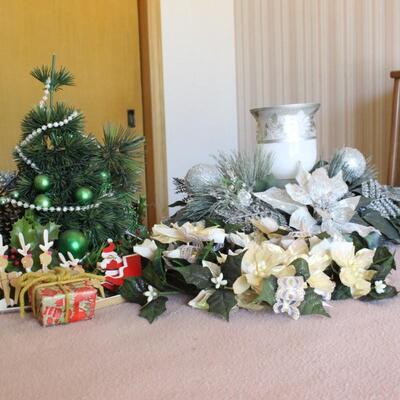 Home Decor Faux Artificial Floral Arrangement Christmas Holiday Lot 