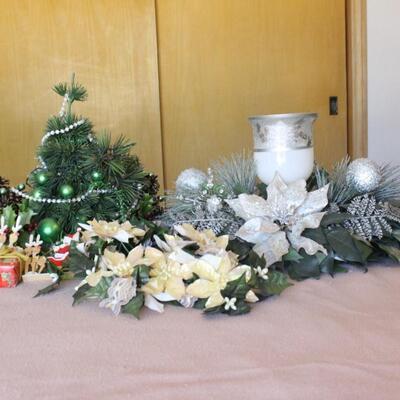 Home Decor Faux Artificial Floral Arrangement Christmas Holiday Lot 