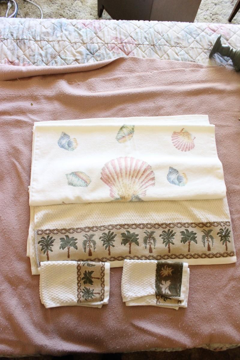 Palm Tree Seashell Beach Ocean Theme Towels
