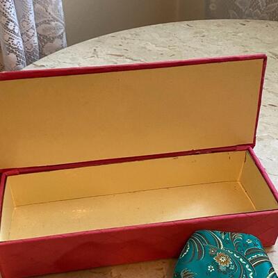 Vintage Glove Box and Jewelry Trinket Box