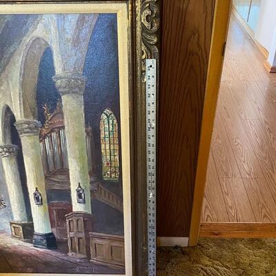 Framed Arch Way Chapel Castle Entryway Painting