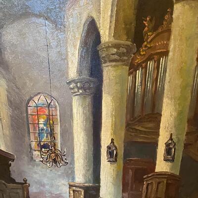 Framed Arch Way Chapel Castle Entryway Painting