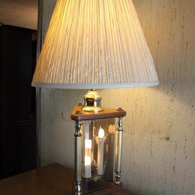 Retro Multi Light Glass Base Table Lamp 