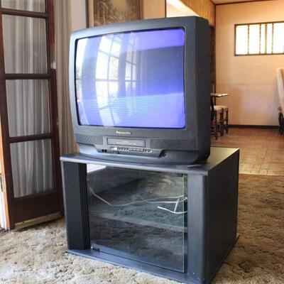 Retro Gaming TV VHS Player Combo with TV Stand
