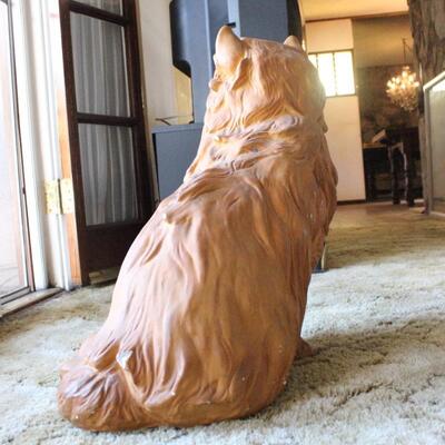 Large Plaster Cat Statue Figurine 