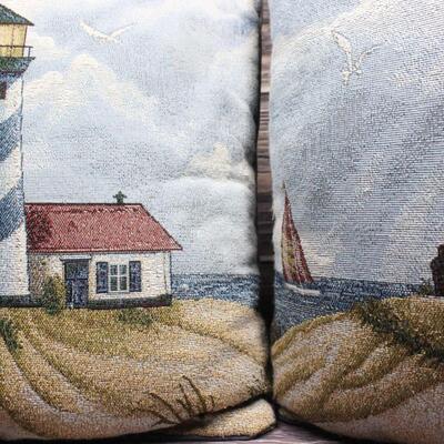 Identical Lighthouse Nautical Throw Pillows