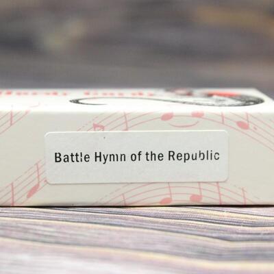 Vintage Hurdy Gurdy Wind Up Music Box Battle Hymn of the Republic Boxed