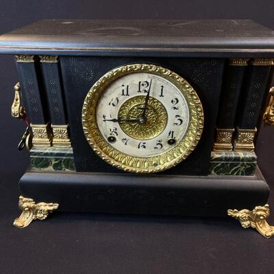 Lovely 19th C Empire Style Mantel Clock works