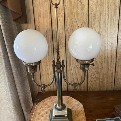 Vintage Two Bulb Table Parlor Lamp