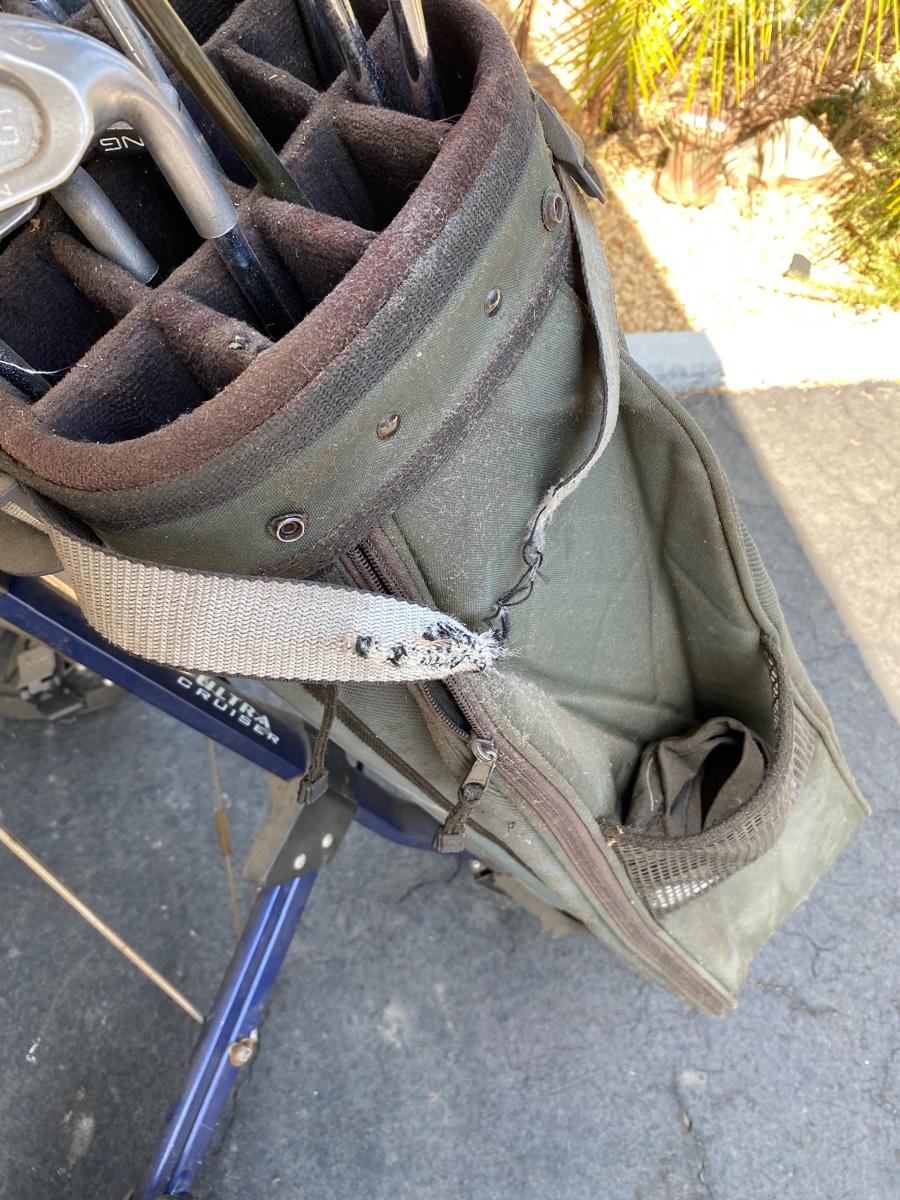 Set of Golf Clubs with Bag and Cart Ping Zing Orange Dot Callaway Tru