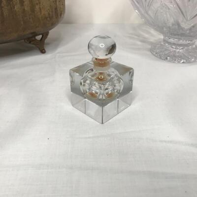 Crystal, glass, brass pieces