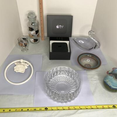 Apple TV,crystal,glass,pottery,towel ring